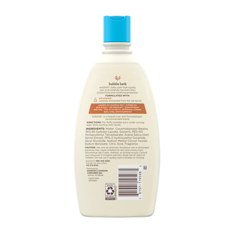 Baby Sensitive Skin Bubble Bath with Oat Extract