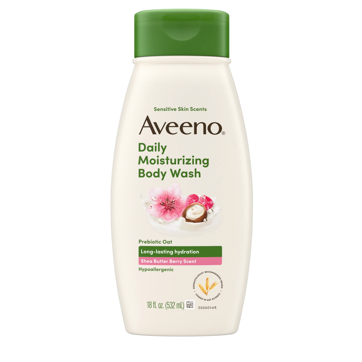 Daily Moisturizing Body Wash, Shea Butter Berry Scent, Sensitive Skin Scents