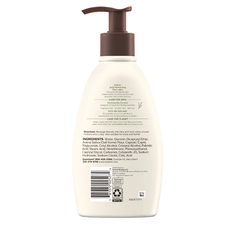 Daily Moisturizing Face Lotion for Dry Skin, Oat - 5oz