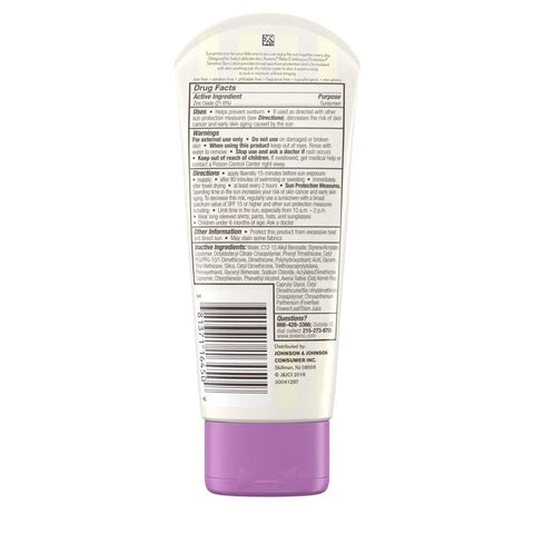 Baby Continuous Protection Sensitive Skin Lotion Zinc Oxide Sunscreen with Broad Spectrum SPF 50