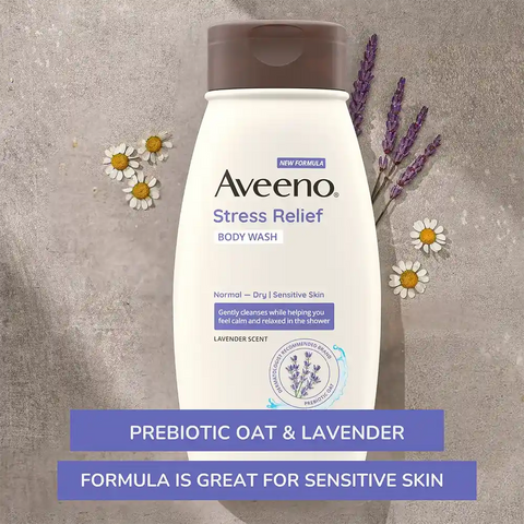 Stress Relief Oat Body Wash, Lavender Scent - 12oz
