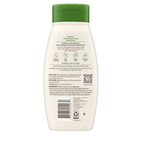 Daily Moisturizing Oat Body Wash for Normal to Dry Skin - 2oz