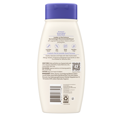 Stress Relief Oat Body Wash, Lavender Scent - 12oz