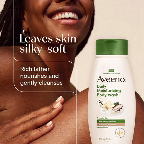 Daily Moisturizing Body Wash, Cocoa Butter Vanilla Scent, Sensitive Skin Scents