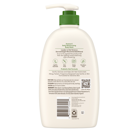 Daily Moisturizing Oat Body Wash for Normal to Dry Skin - 2oz