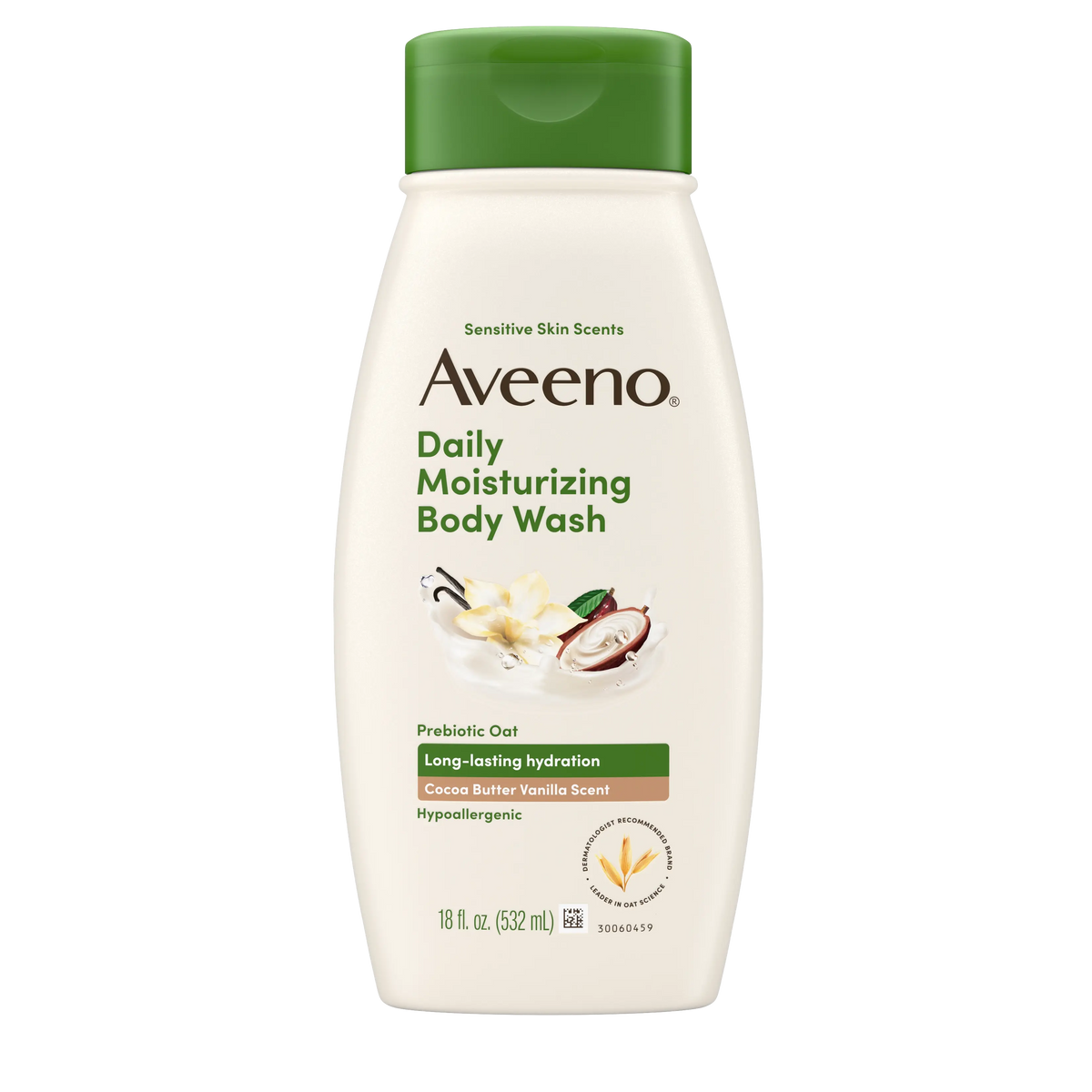 Daily Moisturizing Body Wash, Cocoa Butter Vanilla Scent, Sensitive Skin Scents