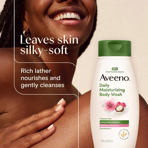 Daily Moisturizing Body Wash, Shea Butter Berry Scent, Sensitive Skin Scents